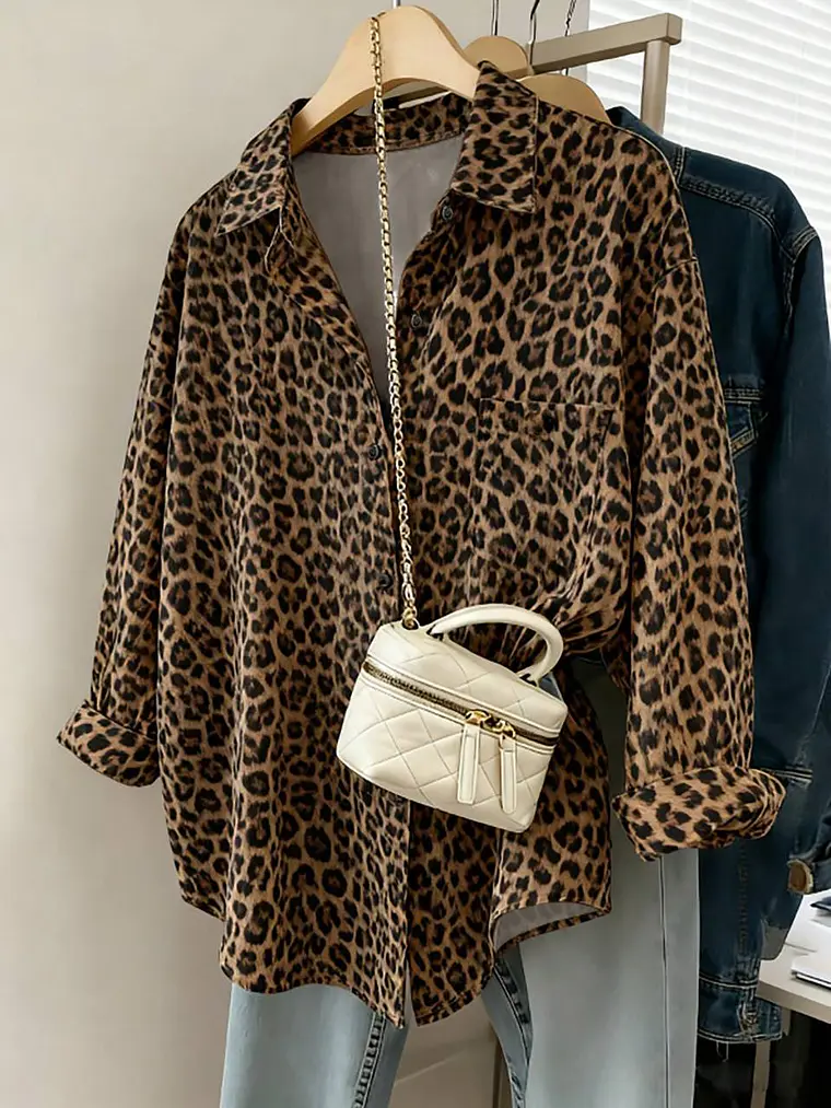 CAMISA ANIMAL PRINT DE DAMA  1