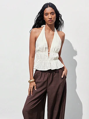 BLUSA ESCOTE CUELLO V TENDENCIA 