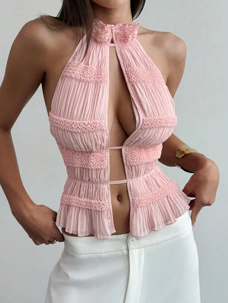 TOP TEXTURIZADO ROSA 1