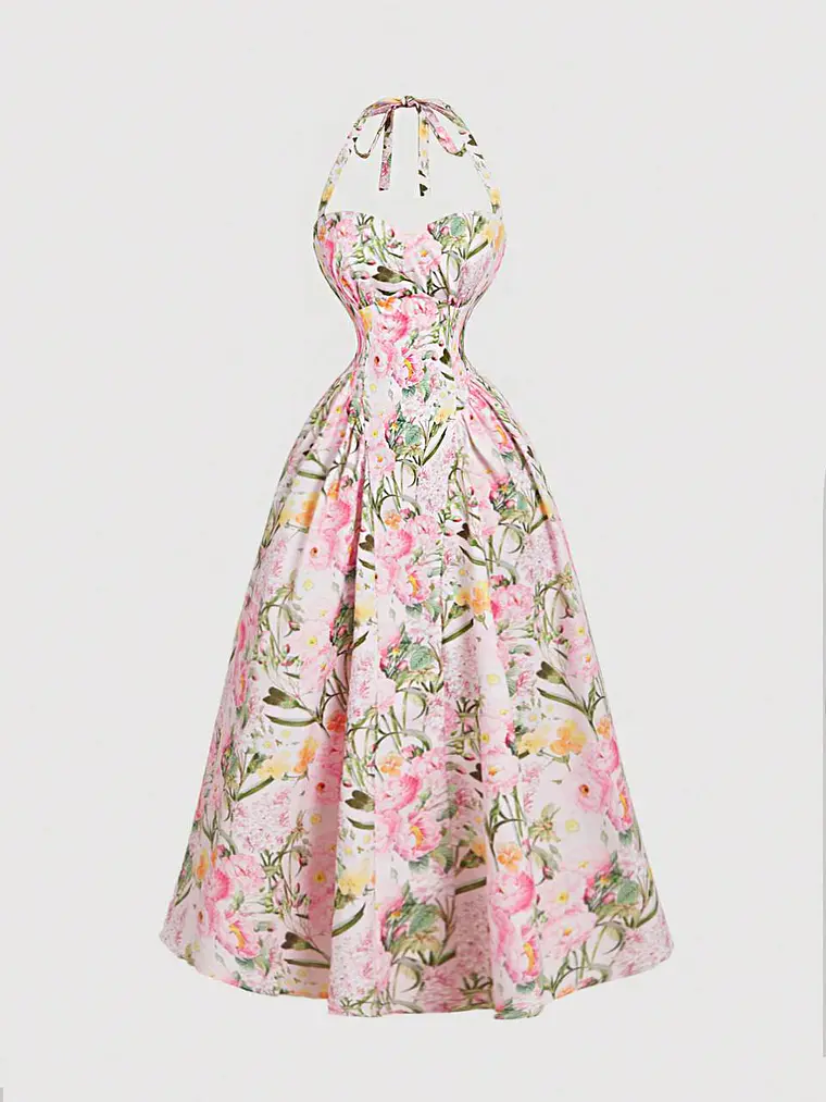 VESTIDO MIDI DE FLORES 1