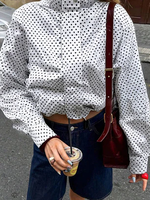 CHAQUETA DE LUNARES TENDENCIA 