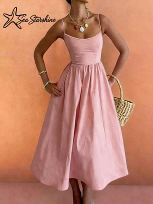 VESTIDO LARGO ROSADO PASTEL