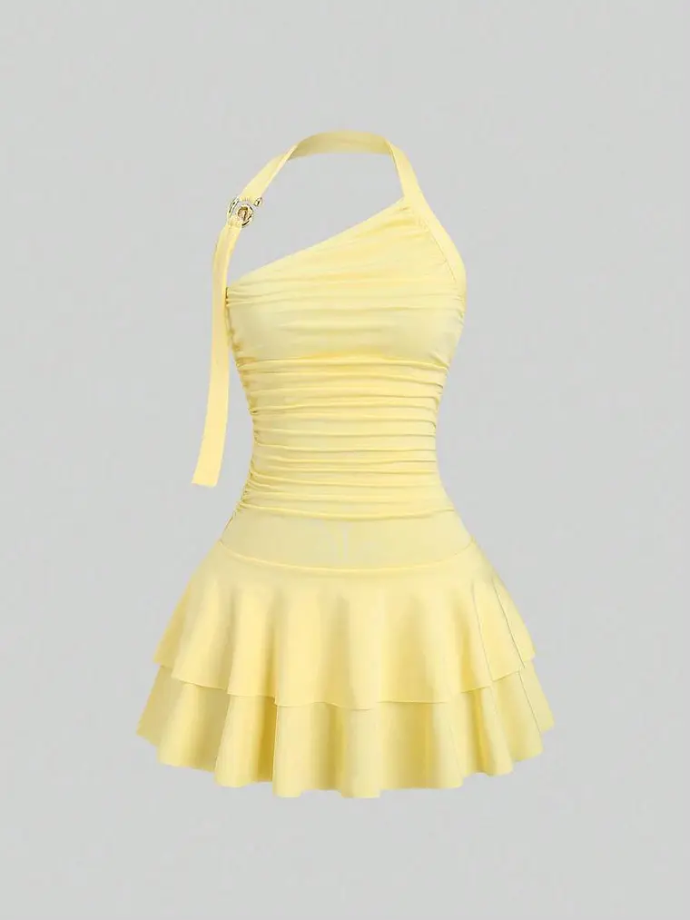 VESTIDO CORTO AMARILLO 1