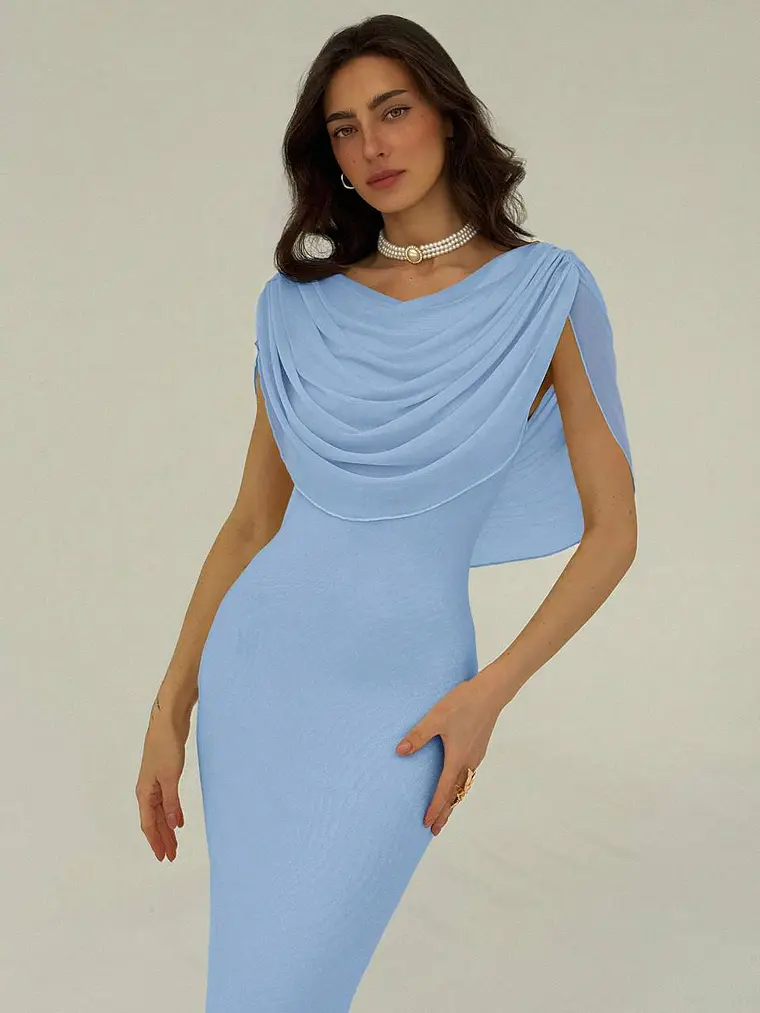 VESTIDO LARGO AJUSTADO TENDENCIA  1