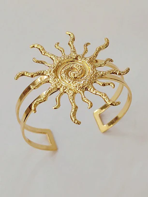 BRASALETE ABIERTO CON FLOR DE SOL