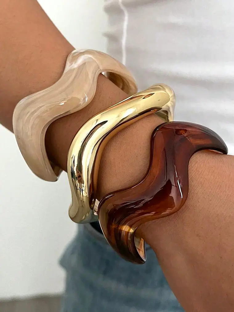 SET DE 3 PULSERA DE ACRILICO Y RESINA 1