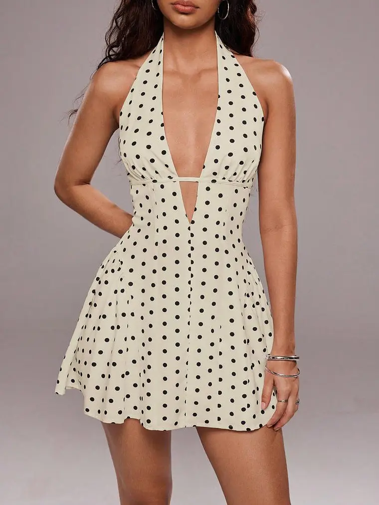 VESTIDO CORTO DE LUNARES 1