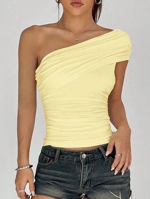 BLUSA ASIMETRICA AMARILLO