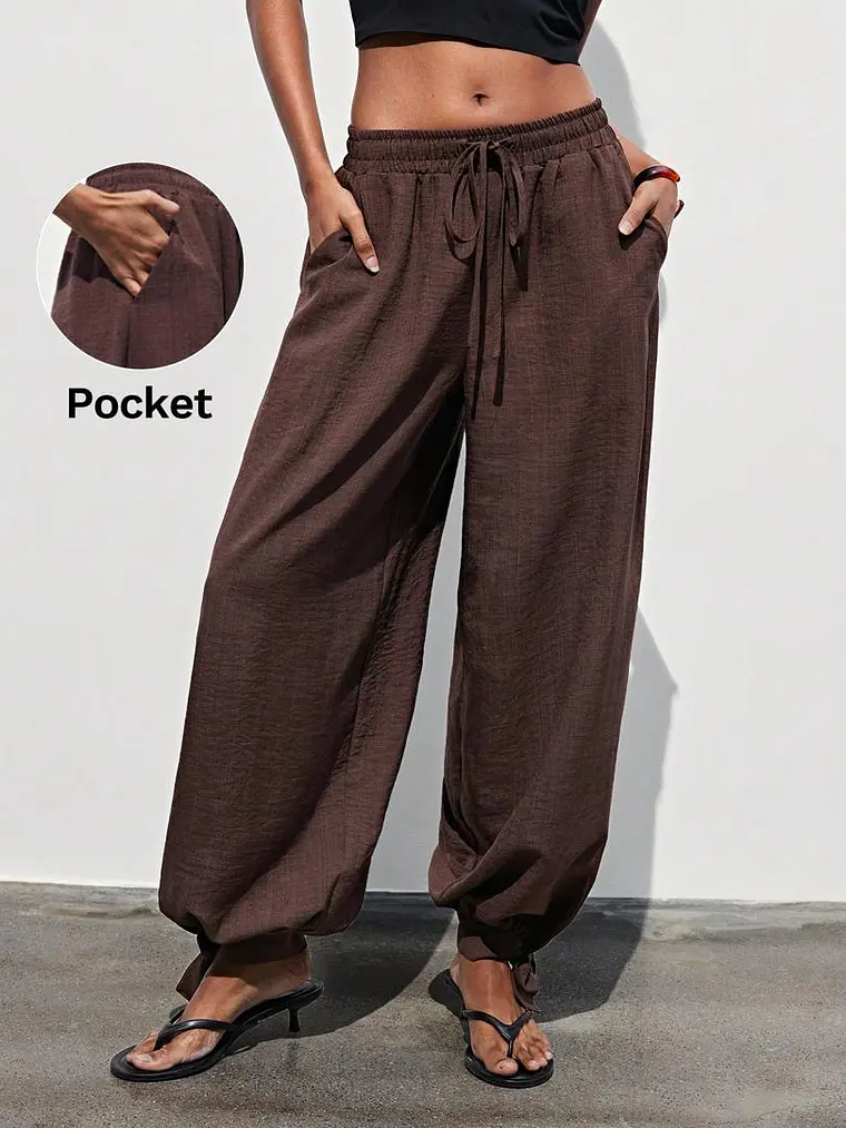 PANTALON HOLGADO CAFE 1