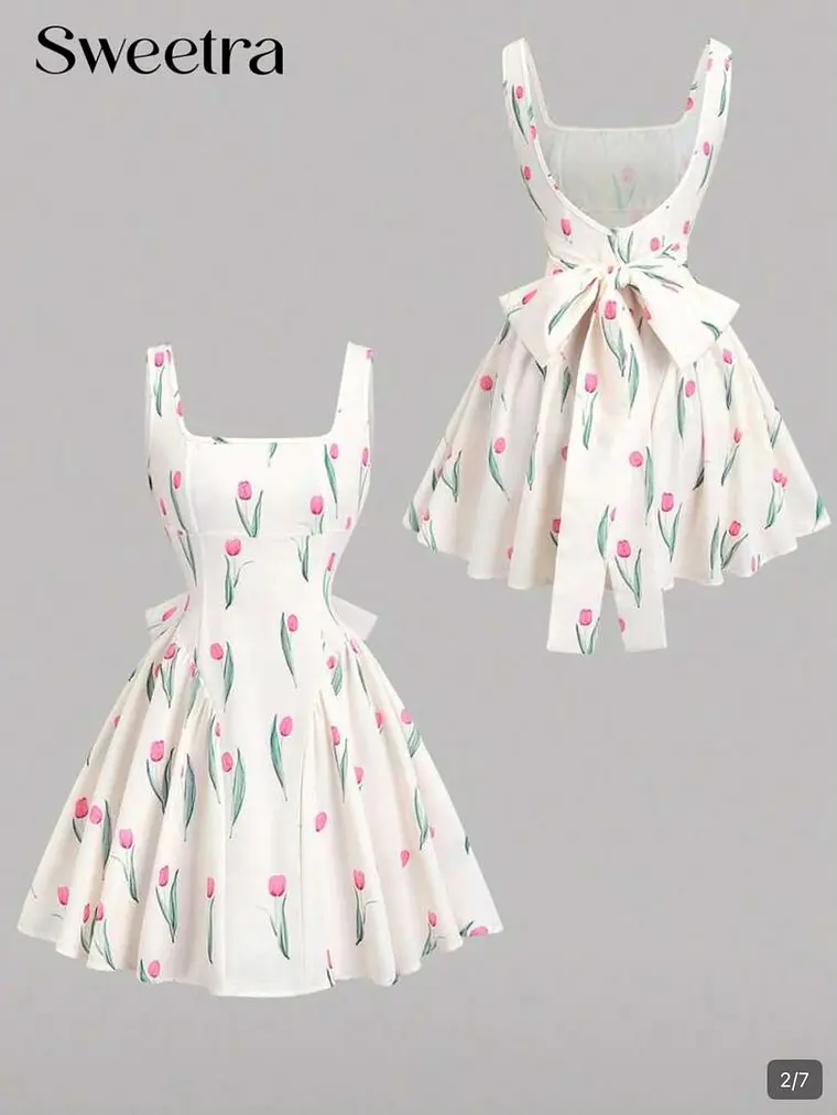 VESTIDO CORTO FLOREADO 1