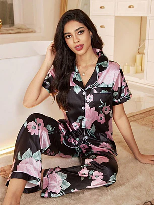 PIJAMA DE SEDA LARGA