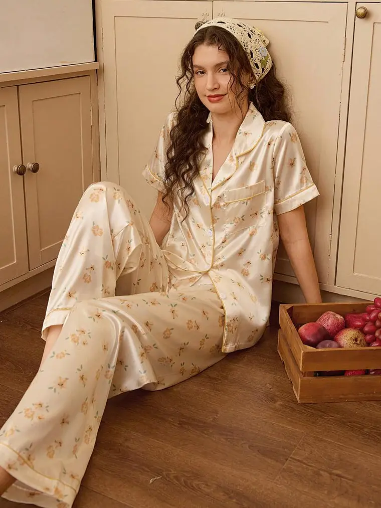 PIJAMA DE SEDA LARGA 1