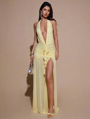 VESTIDO AMARILLO LARGO