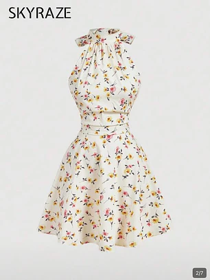 VESTIDO CORTO FLOREADO 