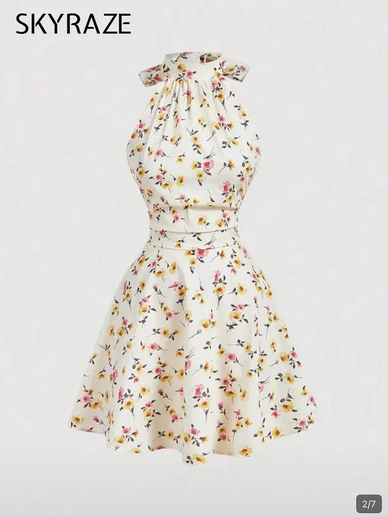 VESTIDO CORTO FLOREADO  1