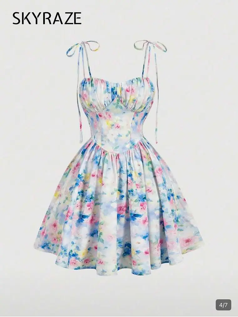 VESTIDO CORTO FLOREADO 1