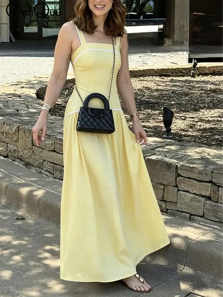 VESTIDO LARGO AMARILLO 1