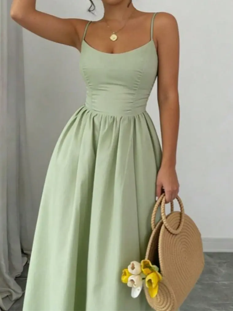 VESTIDO VERDE LARGO 1