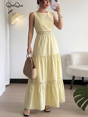 VESTIDO LARGO AMARILLO