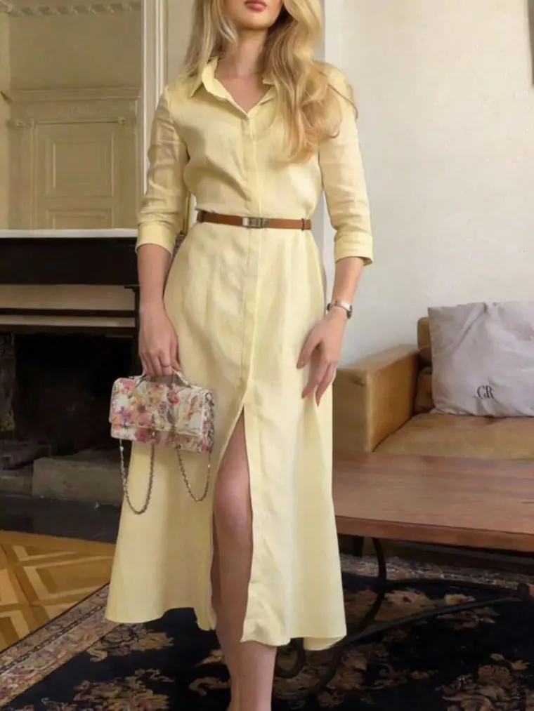 VESTIDO LARGO AMARILLO 1