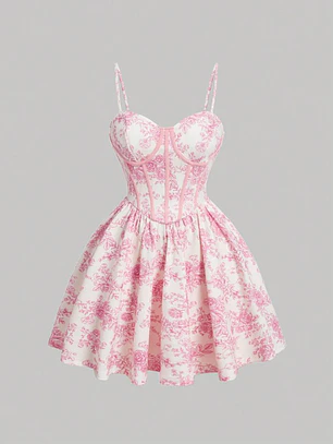 VESTIDO FLOREADO ROSA