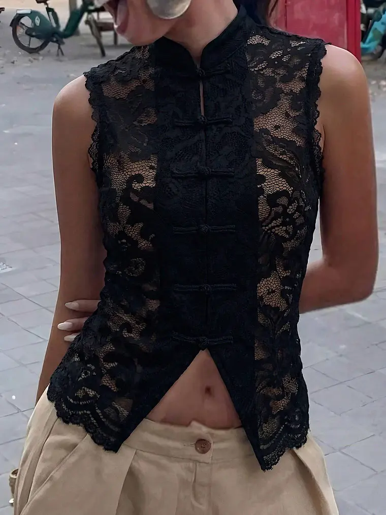 BLUSA DE ENCAJE TENDENCIA NAPOLEON 1