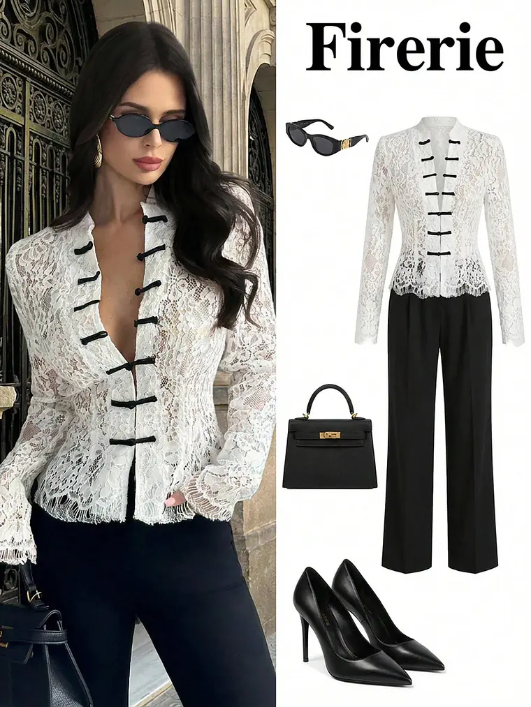BLUSA DE ENCAJE TENDENCIA  1