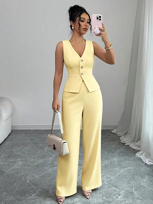 CONJUNTO DE CHALECO AMARILLO