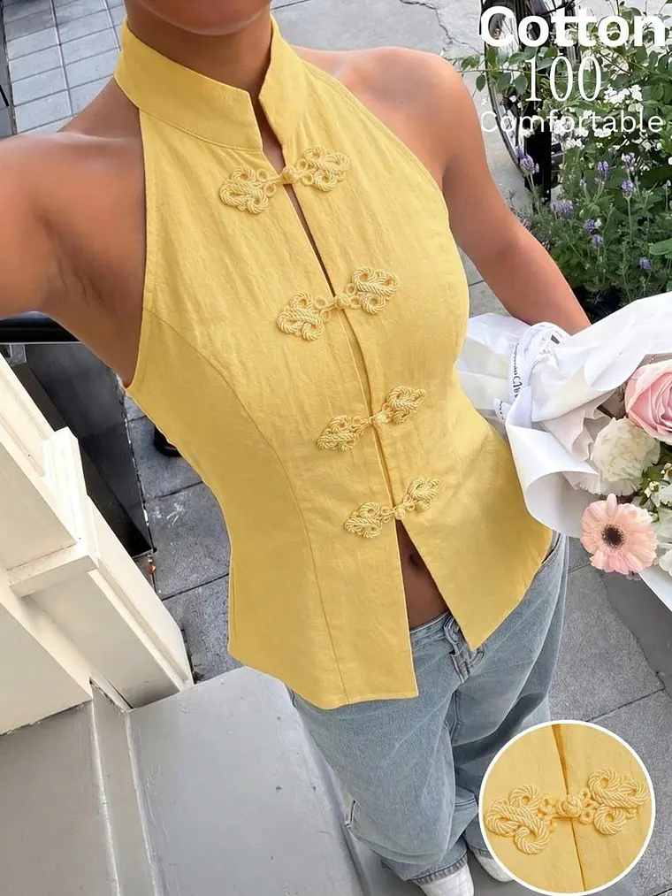 BLUSA AMARILLA ESTILO NAPOLEON 1