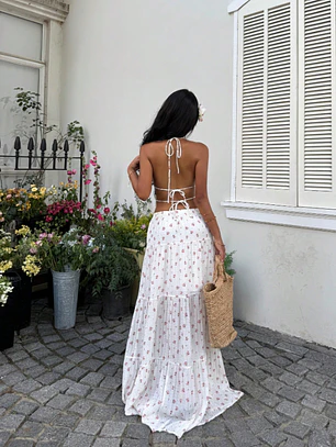CONJUNTO DE TOP Y FALDA TENDENCIA 