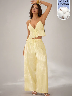 CONJUNTO TOP Y PANTALON DE VERANO