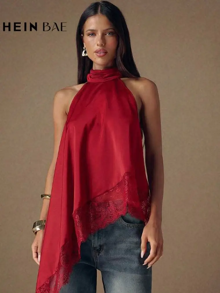 BLUSA DE ENCAJE ROJO 1