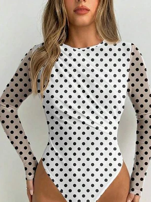 BODY CON ESTAMPADO DE LUNARES