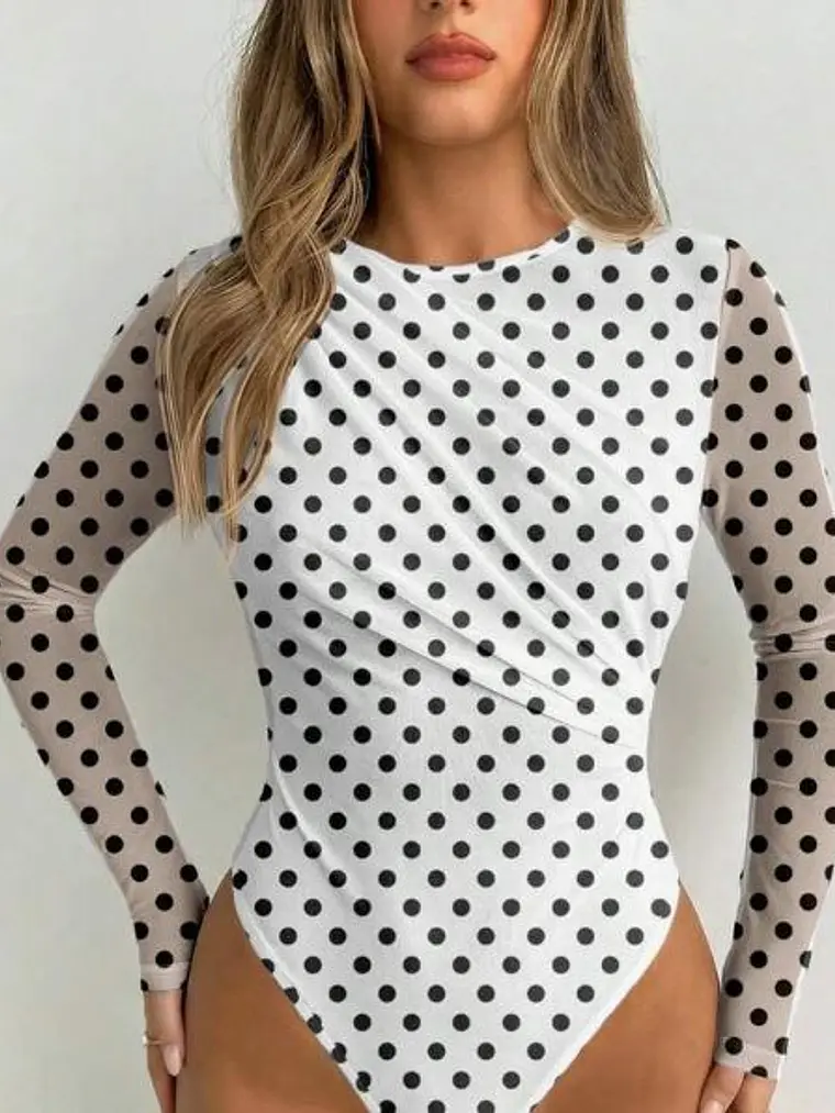 BODY CON ESTAMPADO DE LUNARES 1