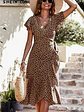 VESTIDO CRUZADO CON ESTAMPADO DE LUNARES - Miniatura 1