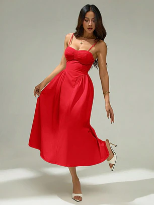 VESTIDO LARGO ROJO