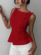 BLUSA SIN MANGAS MINIMALISTA - Miniatura 1