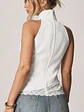 BLUSA CUELLO ALTO CON ENCAJE - Miniatura 2