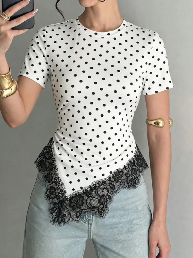 CAMISETA DE LUNARES TENDENCIA  1