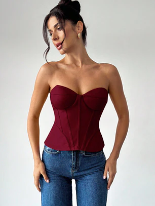 TOP TIPO CORSET ESCOTE DE CORAZON