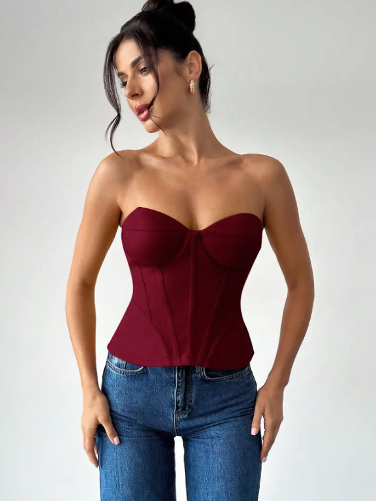TOP TIPO CORSET ESCOTE DE CORAZON 1