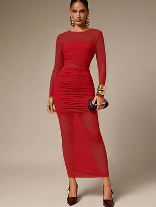 VESTIDO DE MALLA ELEGANTE