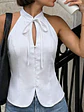 BLUSA CON CUELLO HALTER - Miniatura 1
