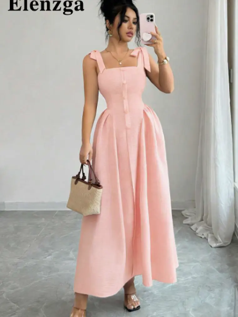 VESTIDO LARGO ROSA 1