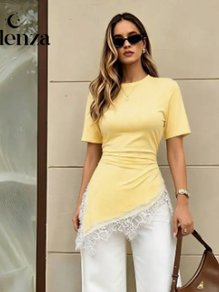CAMISETA AMARILLA CON BLONDA 1