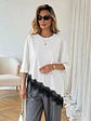 BLUSA BASICA CON BLONDA - Miniatura 1