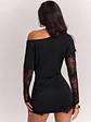 VESTIDO AJUSTADO MANGA LARGA CON ENCAJE - Miniatura 2