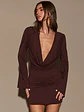 VESTIDO EN CUELLO DE PICO - Miniatura 1