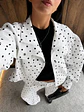 CONJUNTO DE CHAQUETA CON ESTAPADO DE LUNARES - Miniatura 3