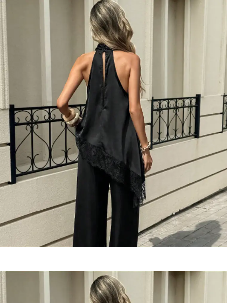 CONJUNTO SATEN CON BLUSA ASIMETRICA 2